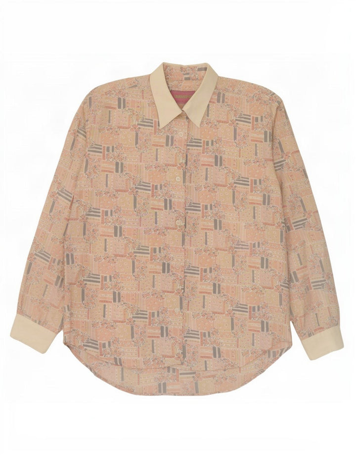 HANAITI Womens Shirt UK 14 Medium Multicoloured Patchwork Polyester
