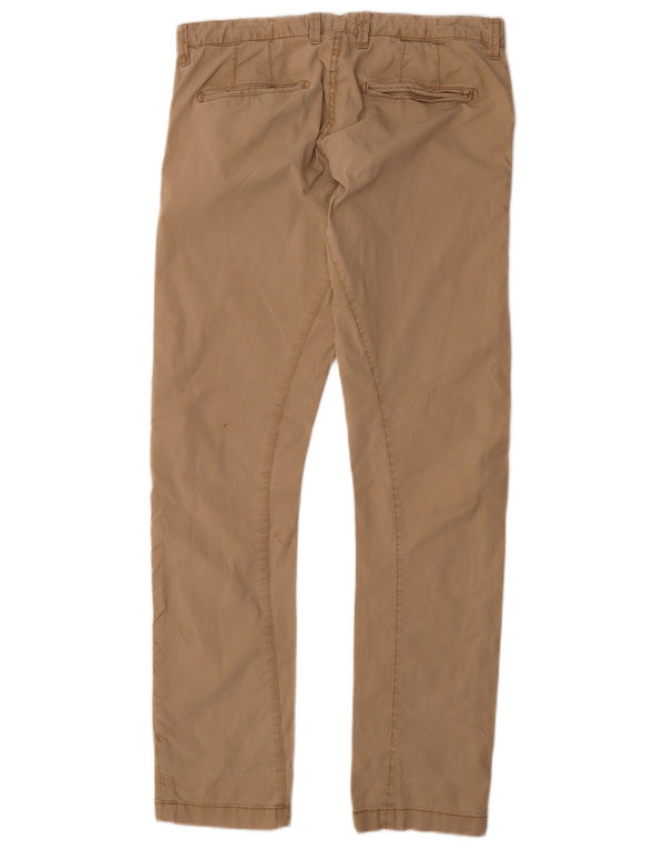 Zara Mens Slim Chino Trousers EU 44 Large W34 L32 Beige