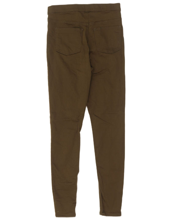 Marks & Spencer Womens Jegging Jeans UK 10 Small W28 L30 Khaki Cotton