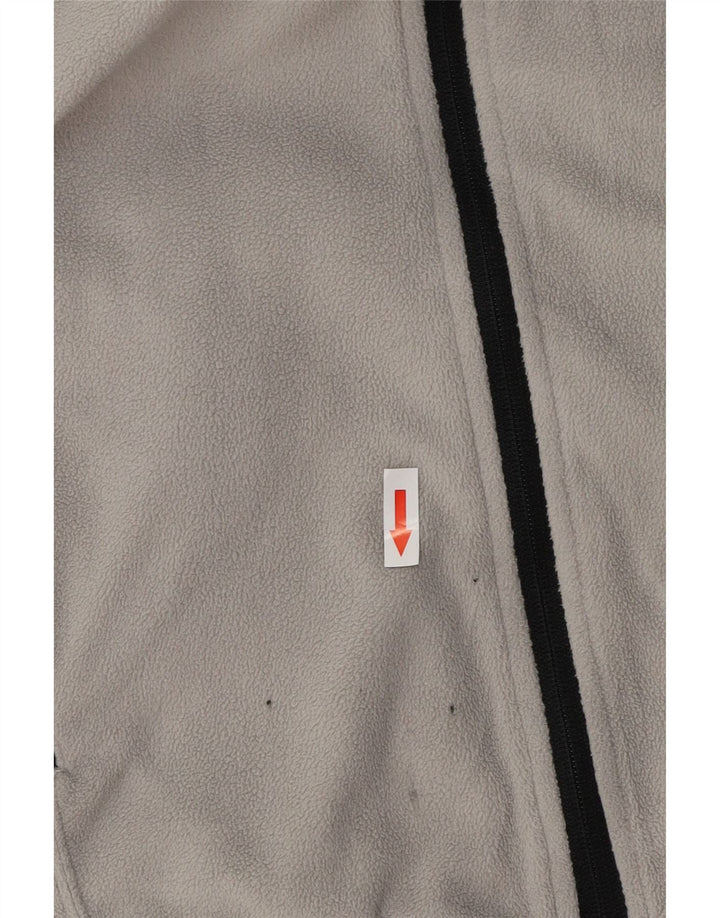 TRUSSARDI Womens Fleece Jacket UK 18 XL Grey Polyester