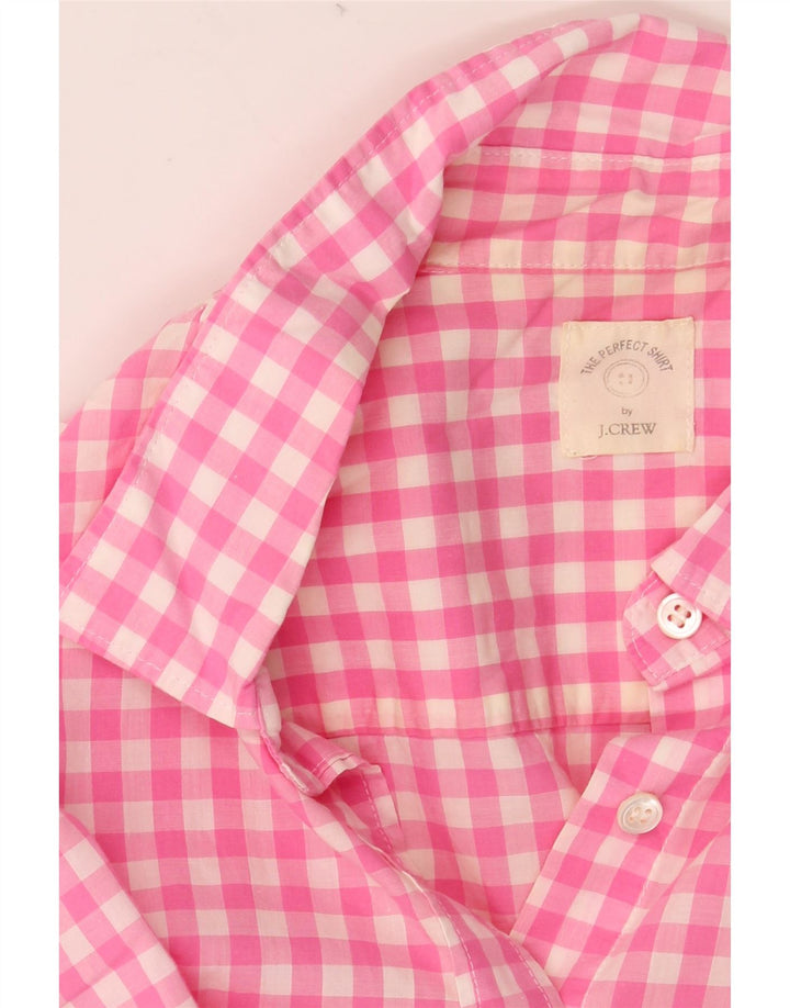 J. CREW Womens Shirt UK 14 Medium Pink Gingham