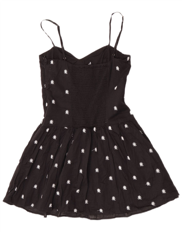 Zara Womens Sundress UK 8 Small Black Floral