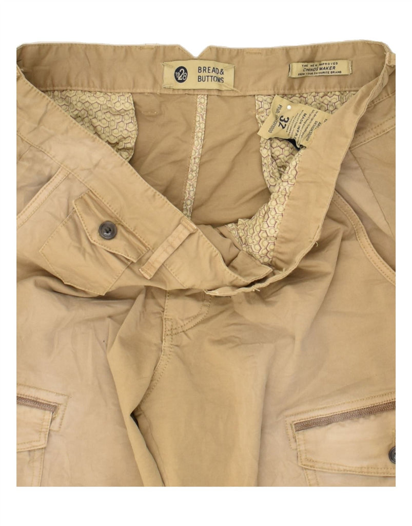 VINTAGE Mens Slim Cargo Trousers W32 L31 Beige Cotton | Vintage Vintage | Thrift | Second-Hand Vintage | Used Clothing | Messina Hembry 