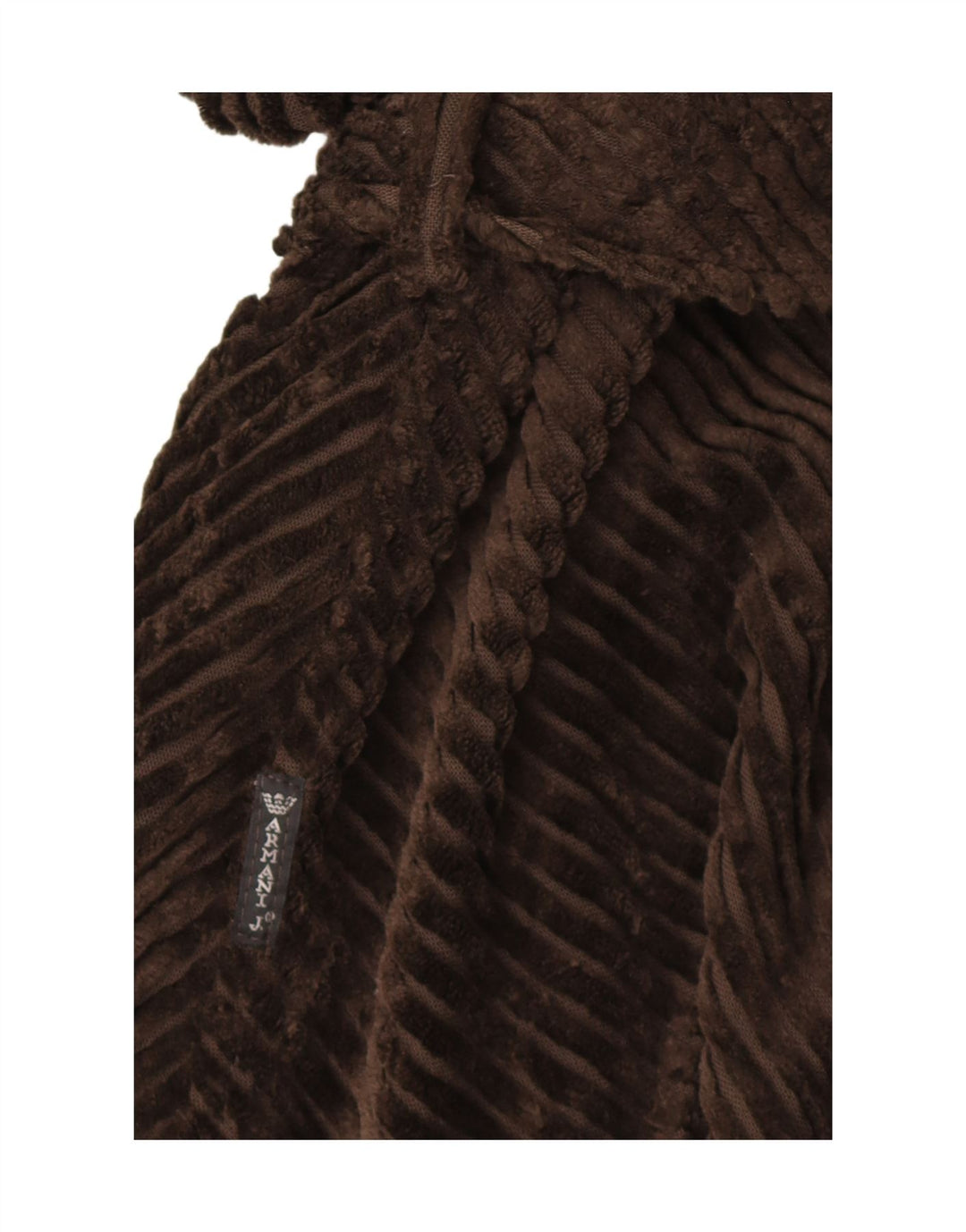 Armani Jeans Womens Corduroy Coat UK 14 Medium Brown Cotton