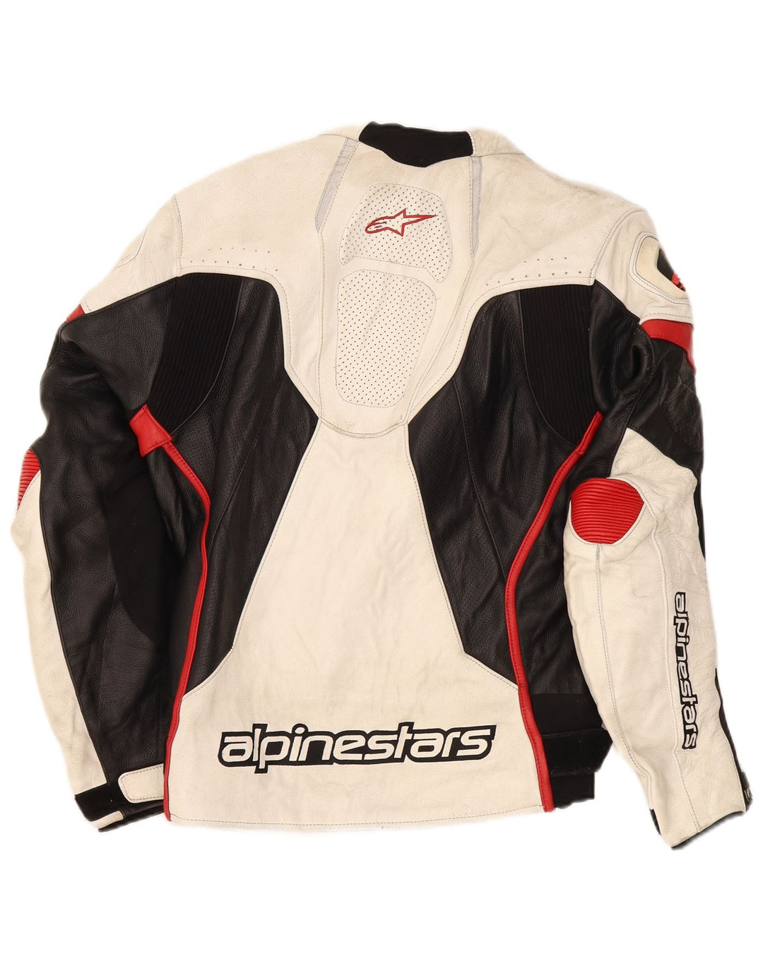 Alpinestars Mens Graphic Racer Jacket Size 52 Large White Colourblock