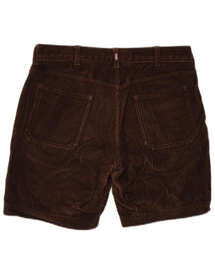 Rifle Mens Corduroy Shorts W31 Medium Brown