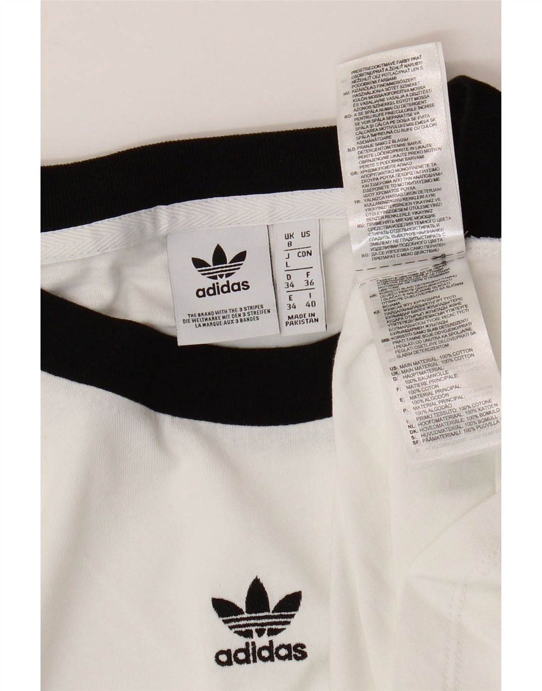 ADIDAS Womens Oversized T-Shirt Top UK 8 Small White Cotton