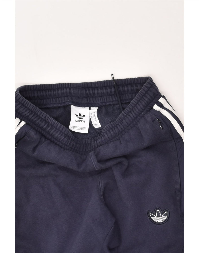 ADIDAS Mens Tracksuit Trousers Joggers Small Navy Blue Cotton | Vintage Adidas | Thrift | Second-Hand Adidas | Used Clothing | Messina Hembry 