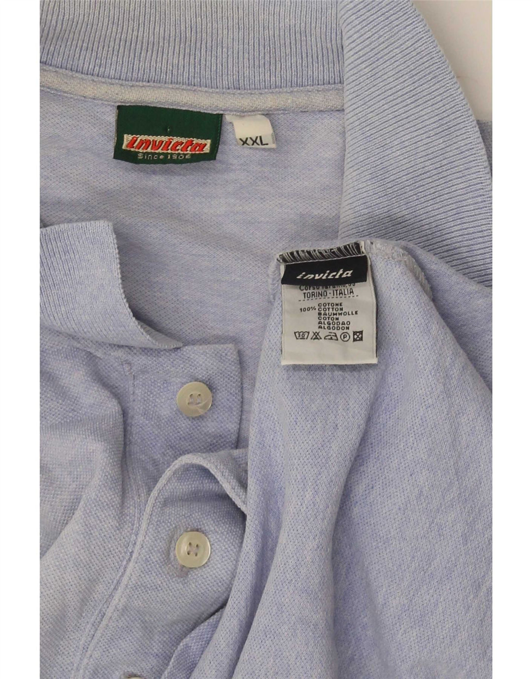 Invicta Mens Polo Shirt 2XL Blue Cotton