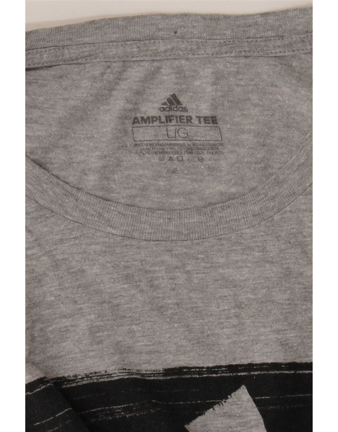 Adidas Mens Graphic T-Shirt Top Large Grey Cotton