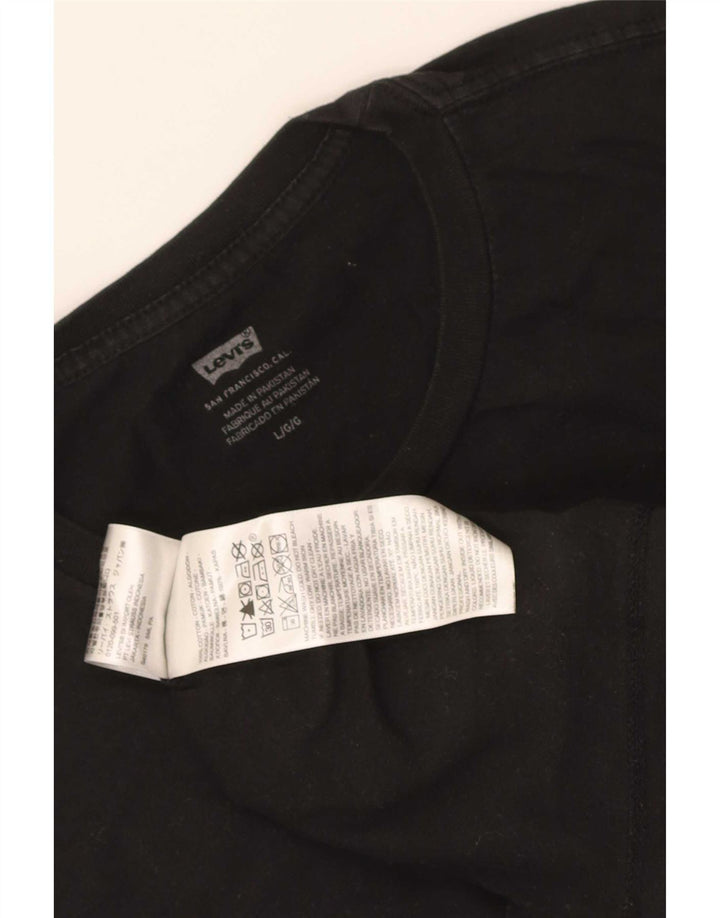 Levi's Mens T-Shirt Top Large Black Cotton