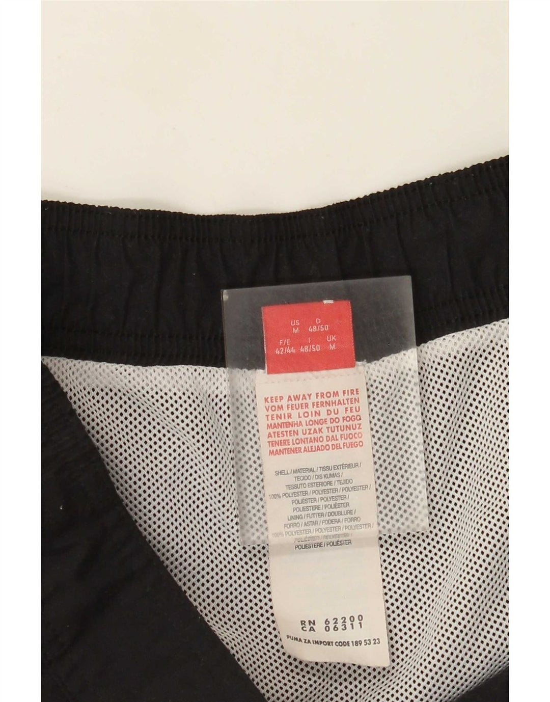 Puma Mens Graphic Swimming Shorts Medium Black Colourblock Polyester