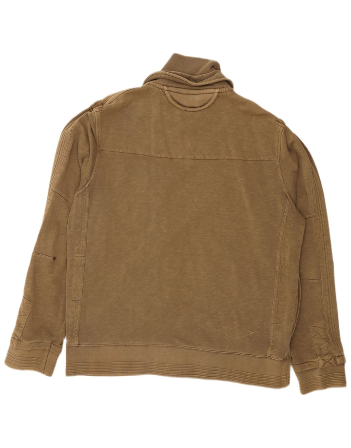 Fat Face Mens Utility Jacket XL Khaki Flecked Cotton