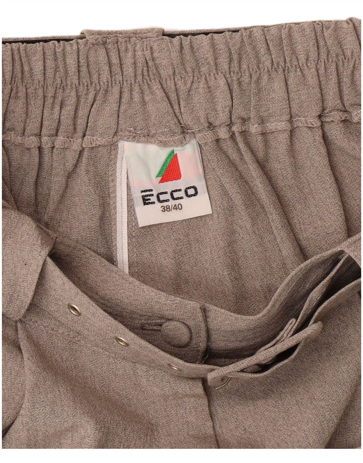 Ecco Womens High Waist Casual Shorts EU 38/40 Medium W26 Grey Classic