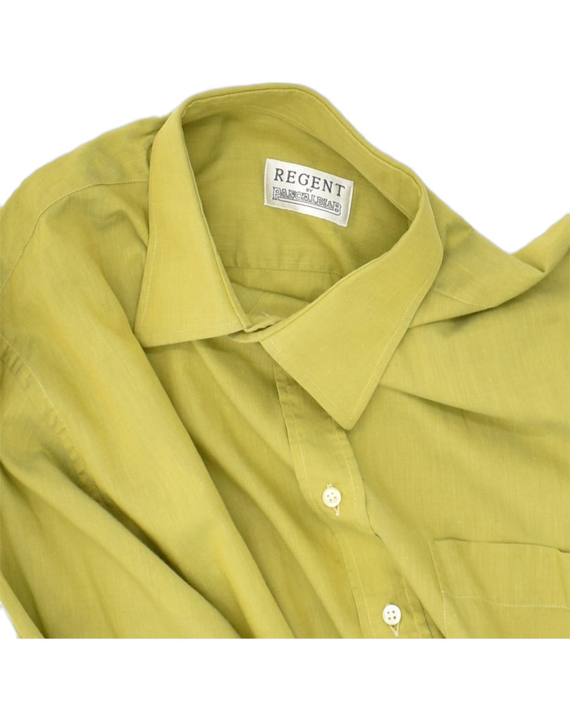 PANCALDI & B Mens Regent Shirt Medium Green Cotton | Vintage Pancaldi & B | Thrift | Second-Hand Pancaldi & B | Used Clothing | Messina Hembry 