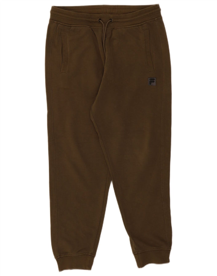 Fila Mens Tracksuit Trousers Joggers Large Khaki Cotton
