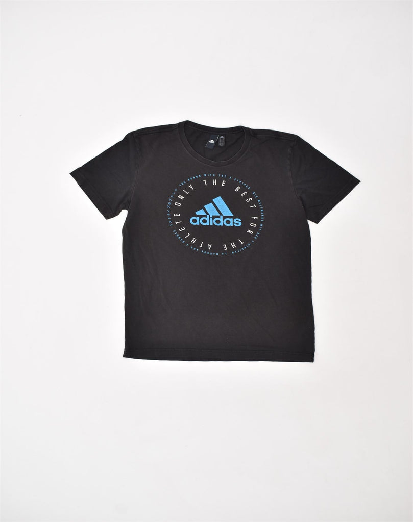 ADIDAS Mens Graphic T-Shirt Top Medium Black Cotton | Vintage | Thrift | Second-Hand | Used Clothing | Messina Hembry 