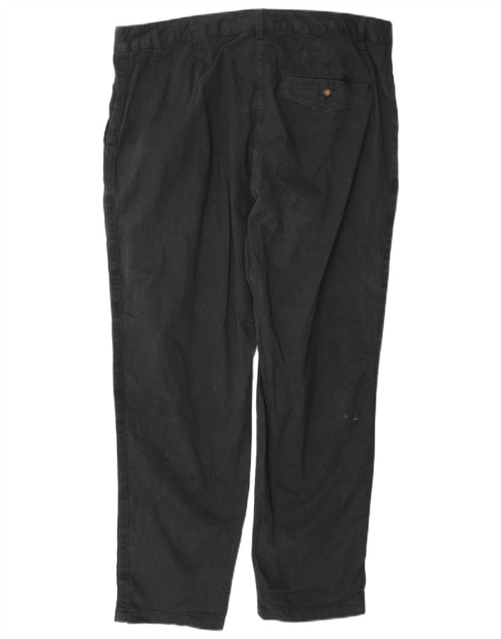 Marks & Spencer Womens Regular Trousers UK 16 W38 L29 Black Cotton