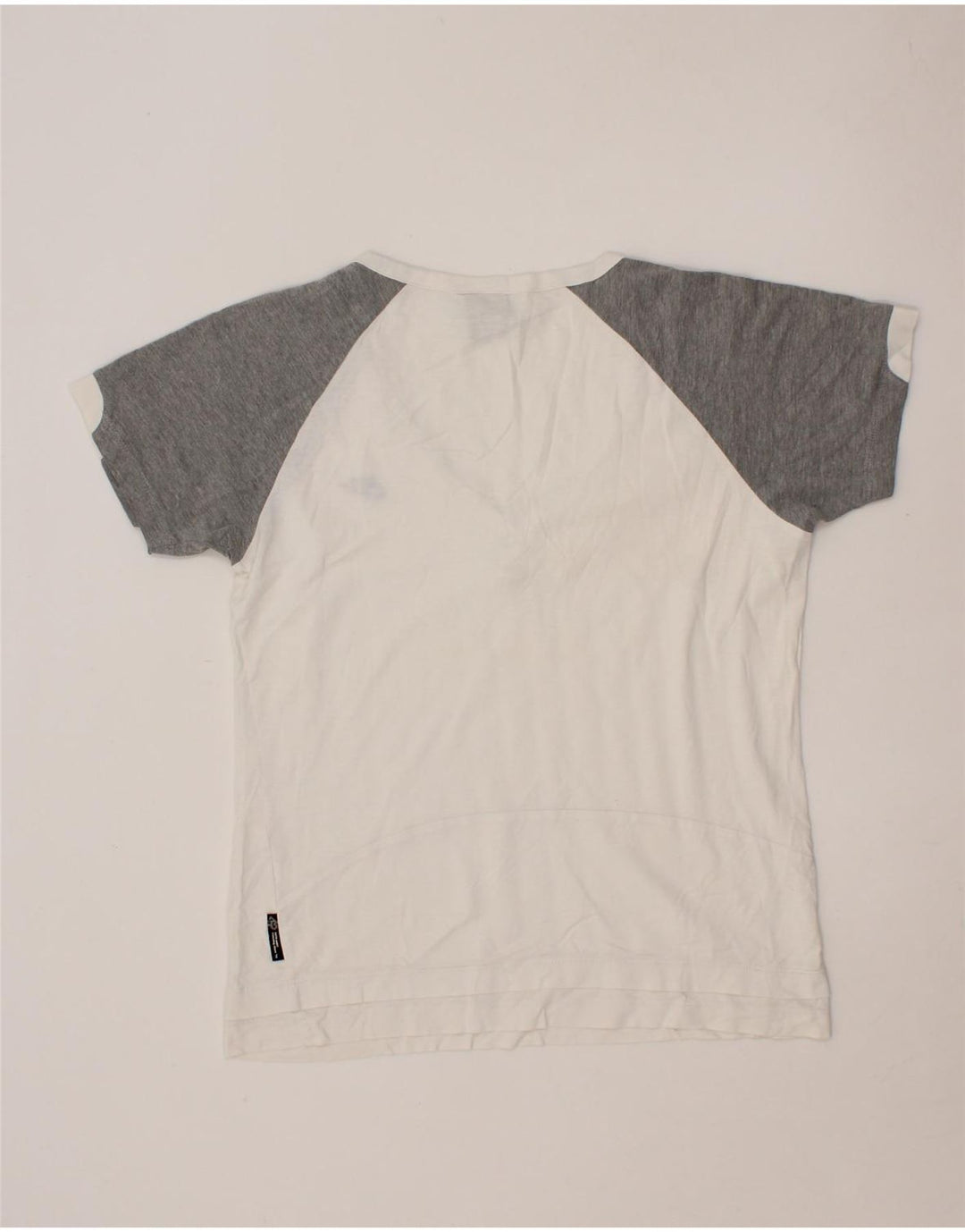 NIKE Womens T-Shirt Top UK 14/16 Large White Colourblock Vintage Nike and Second-Hand Nike from Messina Hembry 