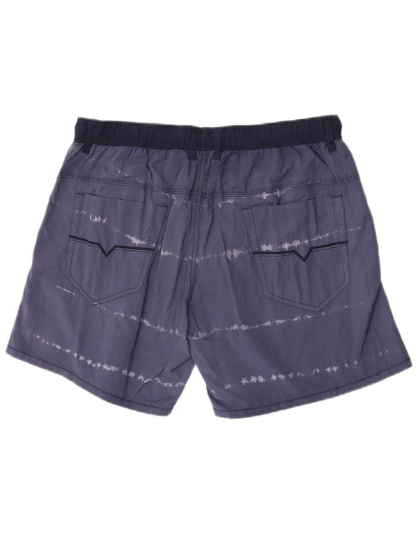 Diesel Mens Swimming Shorts 2XL  Blue Striped Cotton