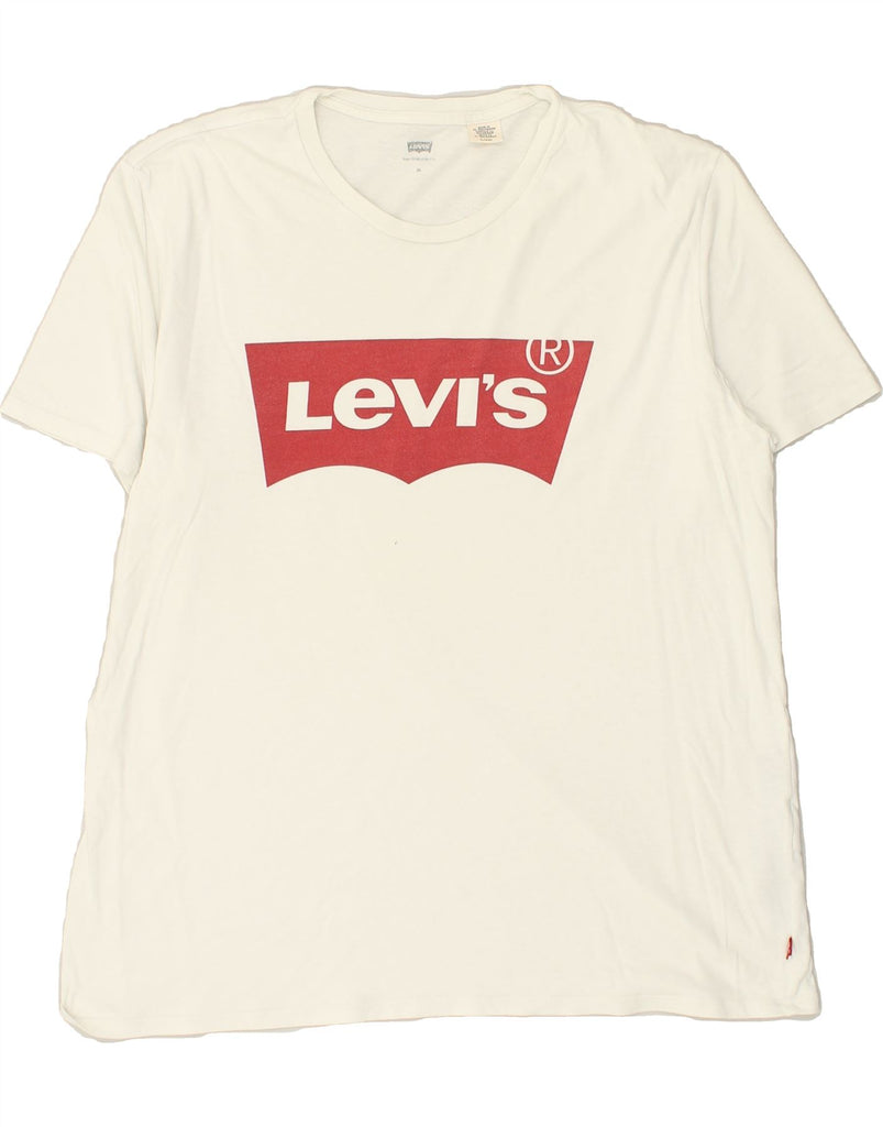 LEVI'S Mens Graphic T-Shirt Top XL White Cotton | Vintage Levi's | Thrift | Second-Hand Levi's | Used Clothing | Messina Hembry 