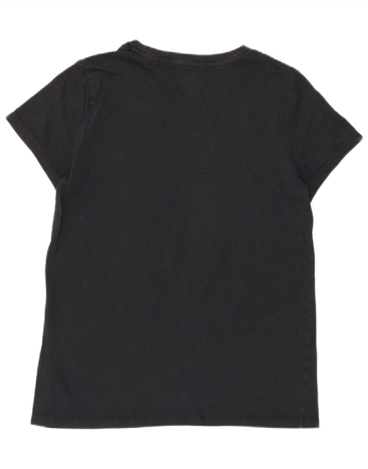 LEVI'S Womens Graphic T-Shirt Top UK 10 Small Black