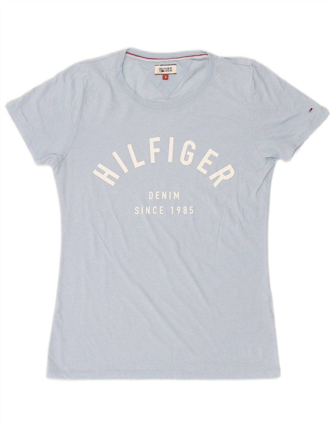 CHAMPION Womens Graphic T-Shirt Top UK 10 Small Blue