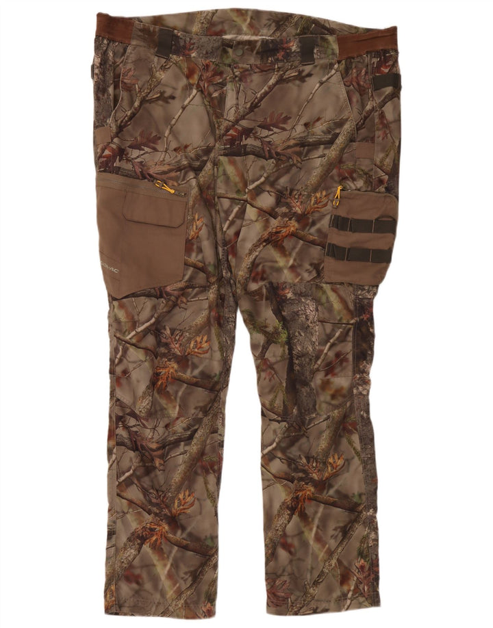 Solognac Mens Slim Cargo Trousers W48 L34 Multicoloured Camouflage