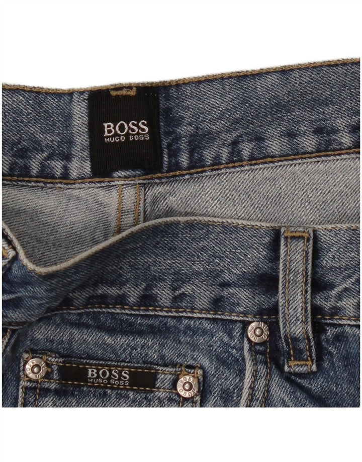 Hugo Boss Mens Straight Jeans W32 L32 Blue
