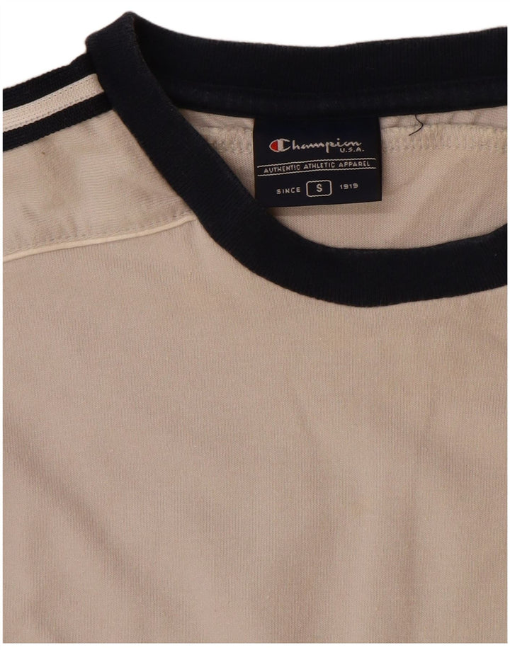 Champion Mens Graphic T-Shirt Top Small Grey Cotton