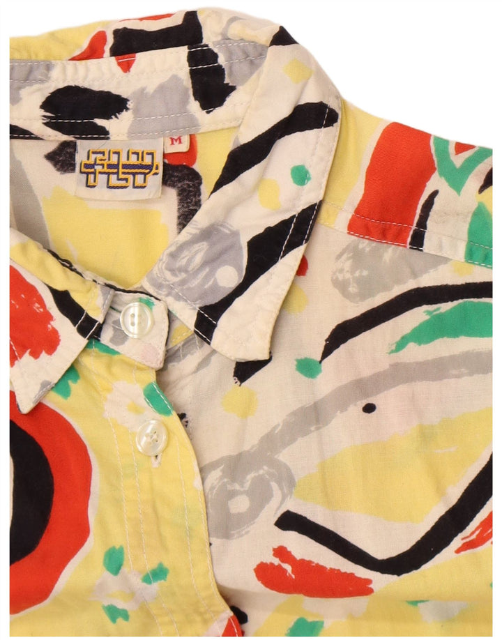 Vintage Womens Oversized Shirt Blouse UK 14 Medium Multicoloured Geometric