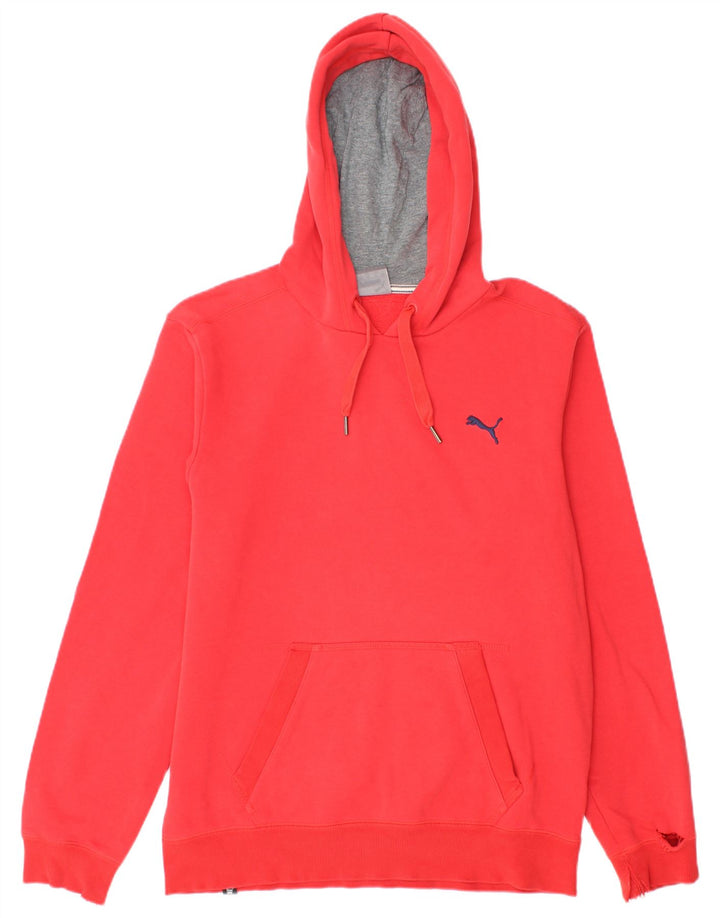 Puma Mens Hoodie Jumper Medium Red Cotton