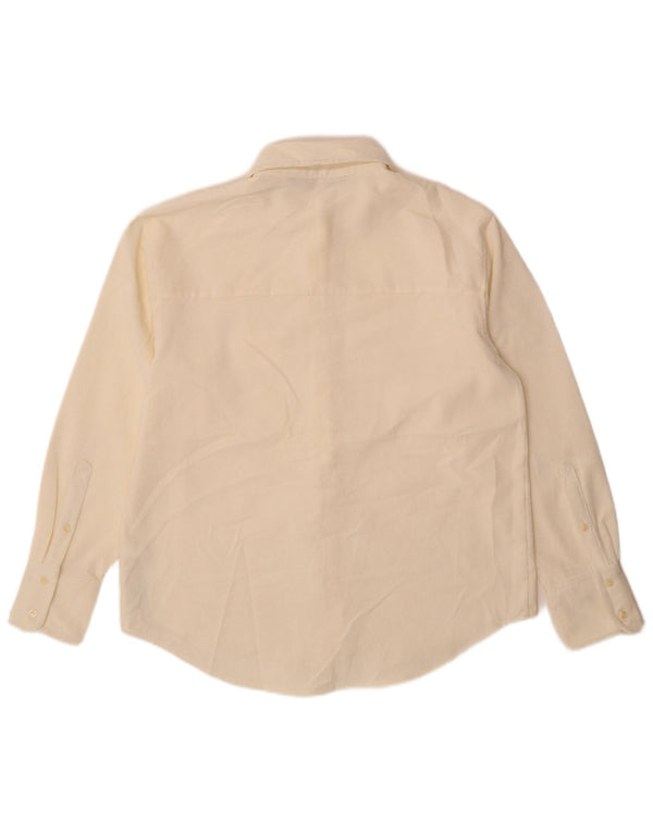 Zara Womens Overshirt Oversized Shirt UK 10 Small Off White Polyester