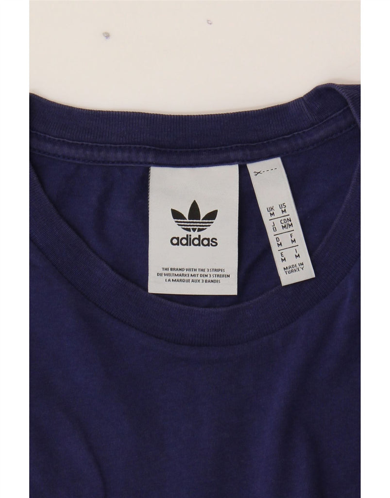 ADIDAS Mens T-Shirt Top Medium Purple Cotton Classic Vintage Adidas and Second-Hand Adidas from Messina Hembry 