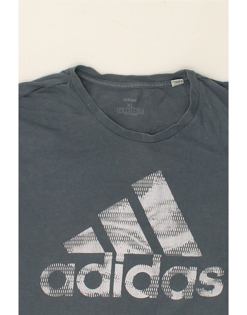 ADIDAS Mens Graphic T-Shirt Top XL Grey Cotton | Vintage Adidas | Thrift | Second-Hand Adidas | Used Clothing | Messina Hembry 