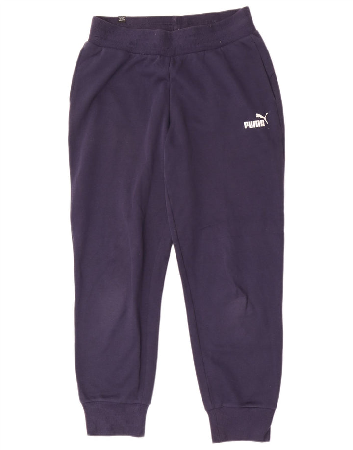 Puma Mens Tracksuit Trousers Joggers Small  Navy Blue Cotton