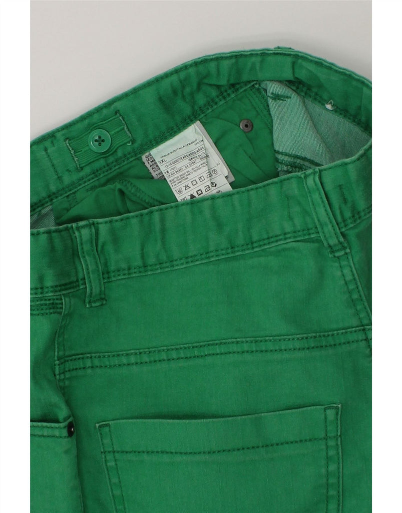 BENETTON Boys Denim Shorts 13-14 Years 3XL W32 Green Cotton | Vintage Benetton | Thrift | Second-Hand Benetton | Used Clothing | Messina Hembry 