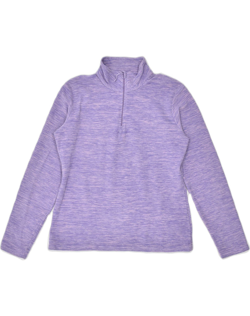 MOUNTAIN WAREHOUSE Womens Loose Fit Full Zip Fleece Jumper UK 12 Medium Purple | Vintage | Thrift | Second-Hand | Used Clothing | Messina Hembry 