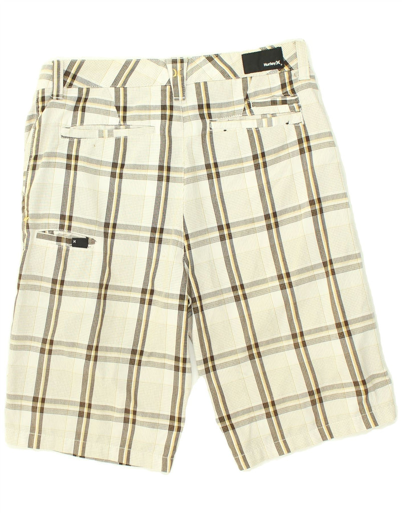 HURLEY Mens Chino Shorts W30 Medium Beige Check | Vintage Hurley | Thrift | Second-Hand Hurley | Used Clothing | Messina Hembry 