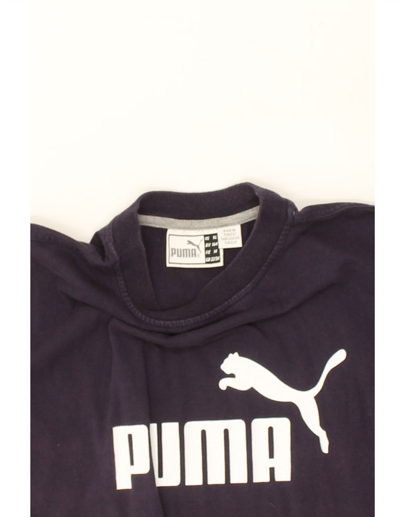 PUMA Boys Graphic T-Shirt Top UK 32/34 13-14 Years Navy Blue | Vintage Puma | Thrift | Second-Hand Puma | Used Clothing | Messina Hembry 