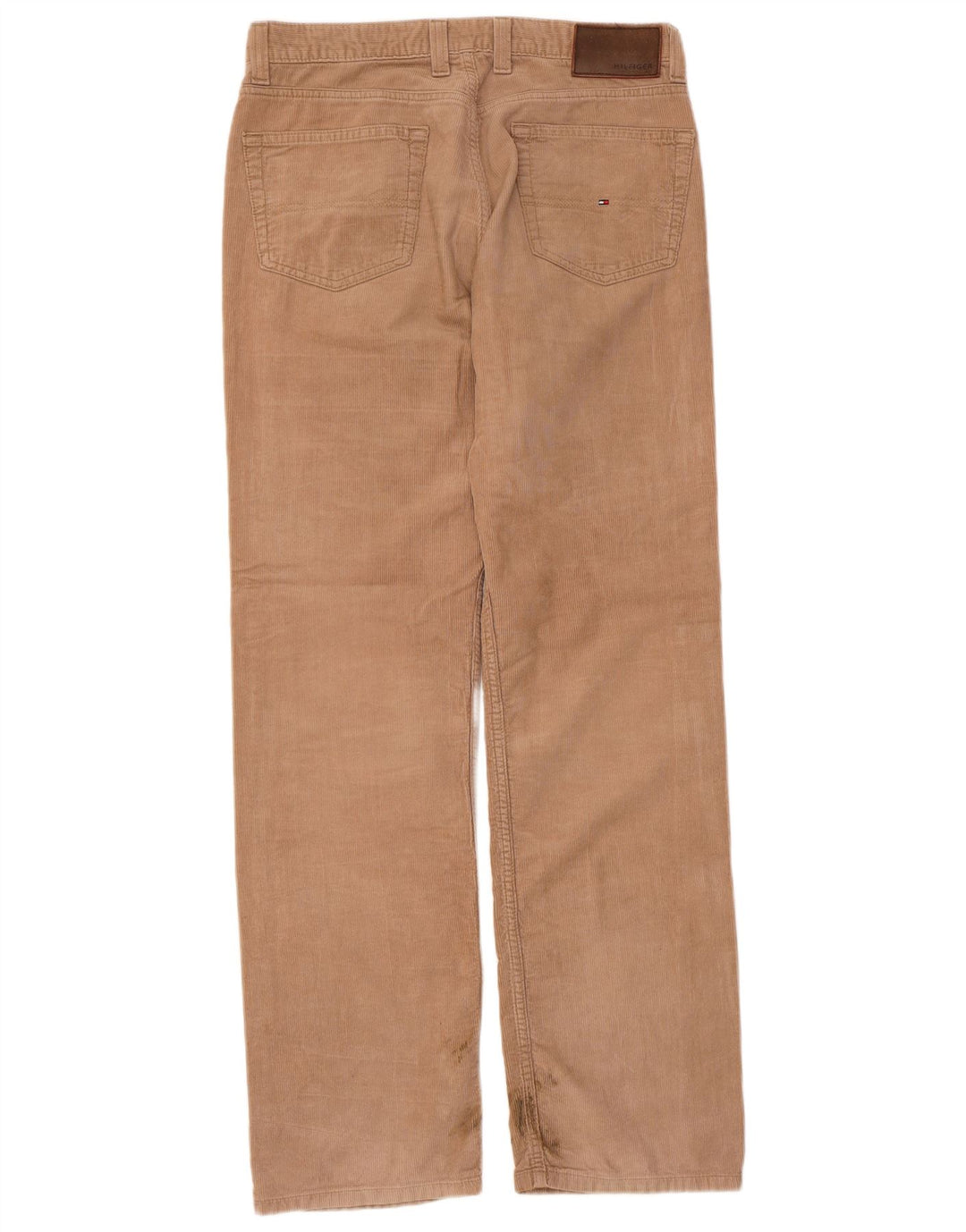 TOMMY HILFIGER Mens Straight Corduroy Trousers W32 L34 Beige Cotton