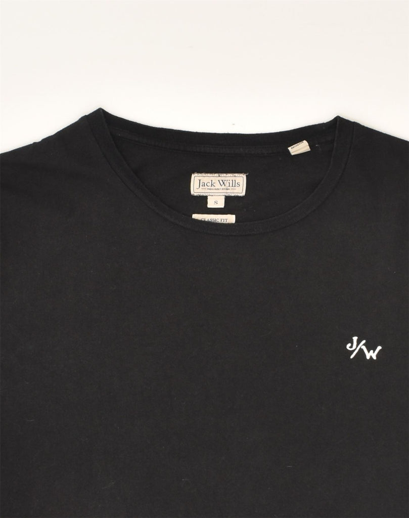 JACK WILLS Mens Classic Fit T-Shirt Top Small Black Cotton | Vintage Jack Wills | Thrift | Second-Hand Jack Wills | Used Clothing | Messina Hembry 