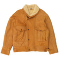Vintage Mens Shearling Jacket UK 40 Large Beige Shearling
