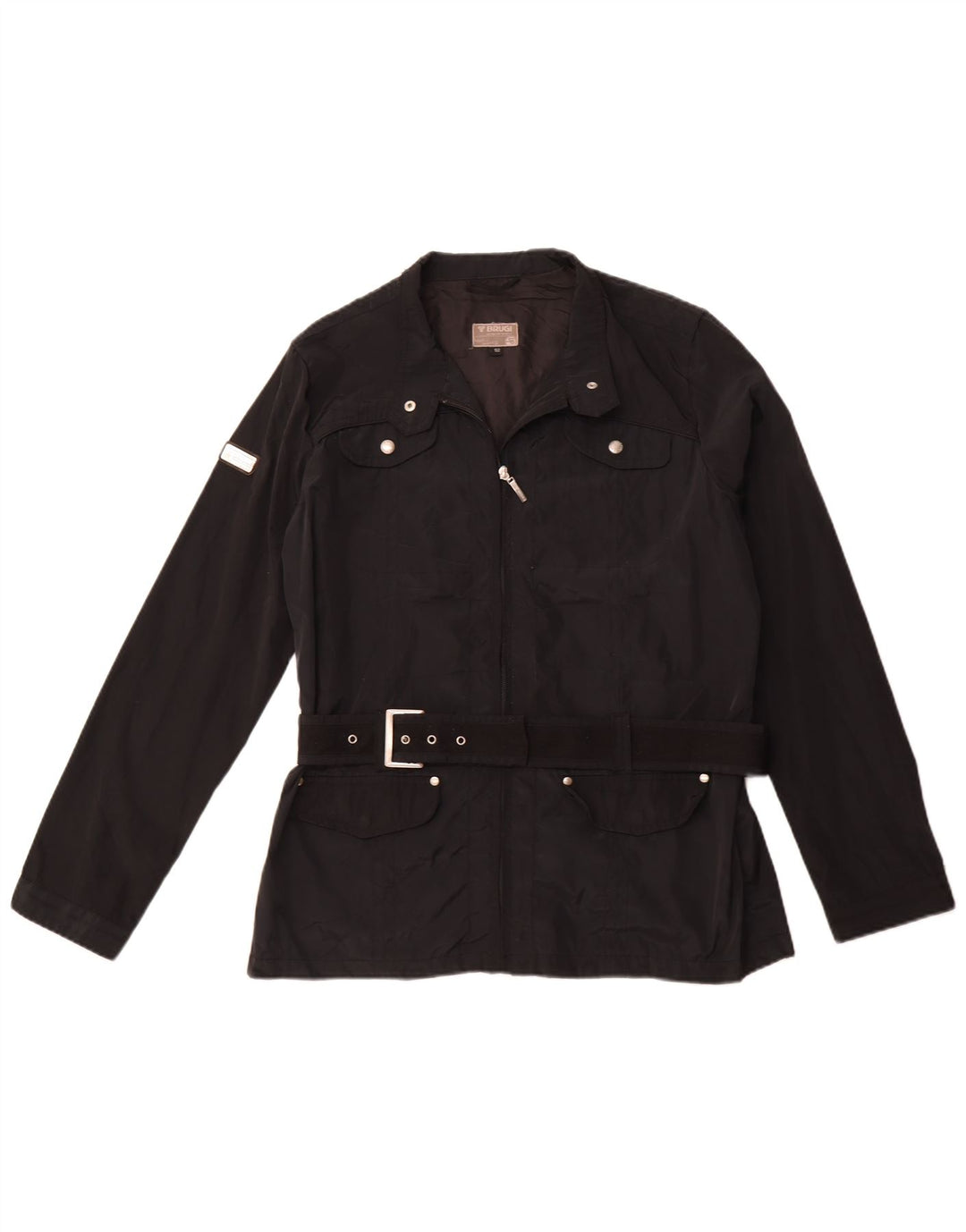 BRUGI Womens Utility Jacket UK 20 2XL Black Polyester