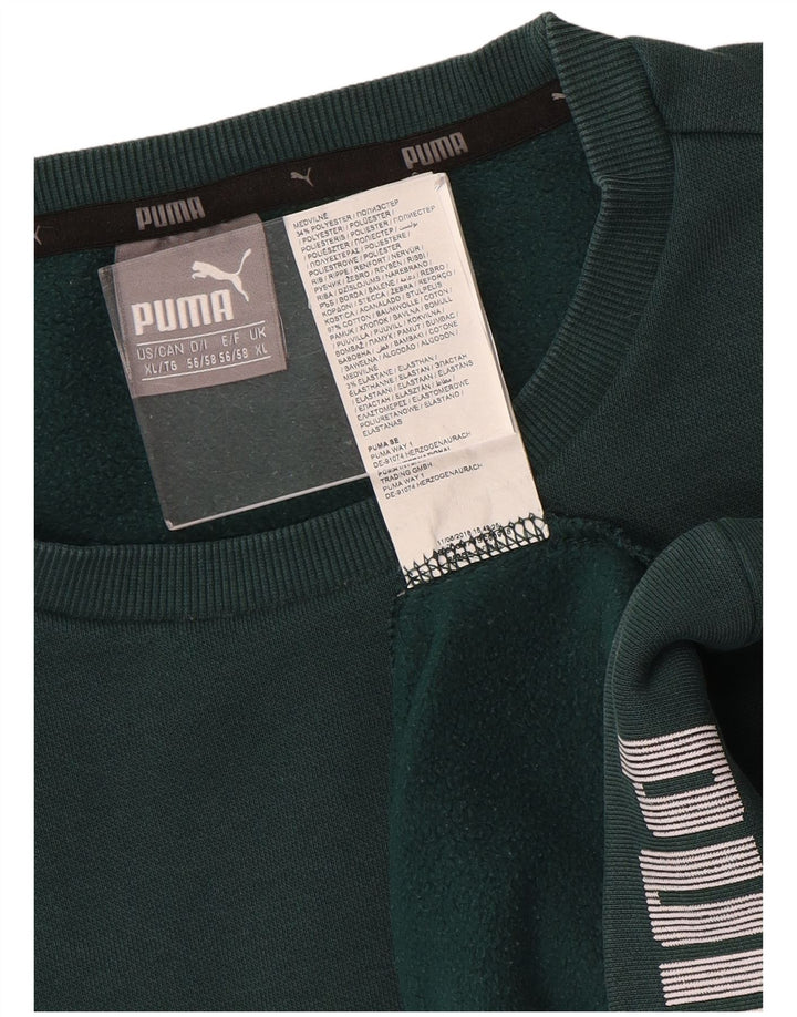 Puma Mens Graphic Sweatshirt Jumper XL Green Cotton