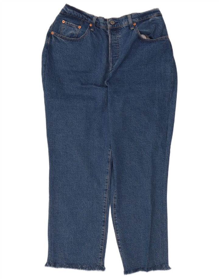 Levi's Womens Cropped Jeans W34 L26 Blue