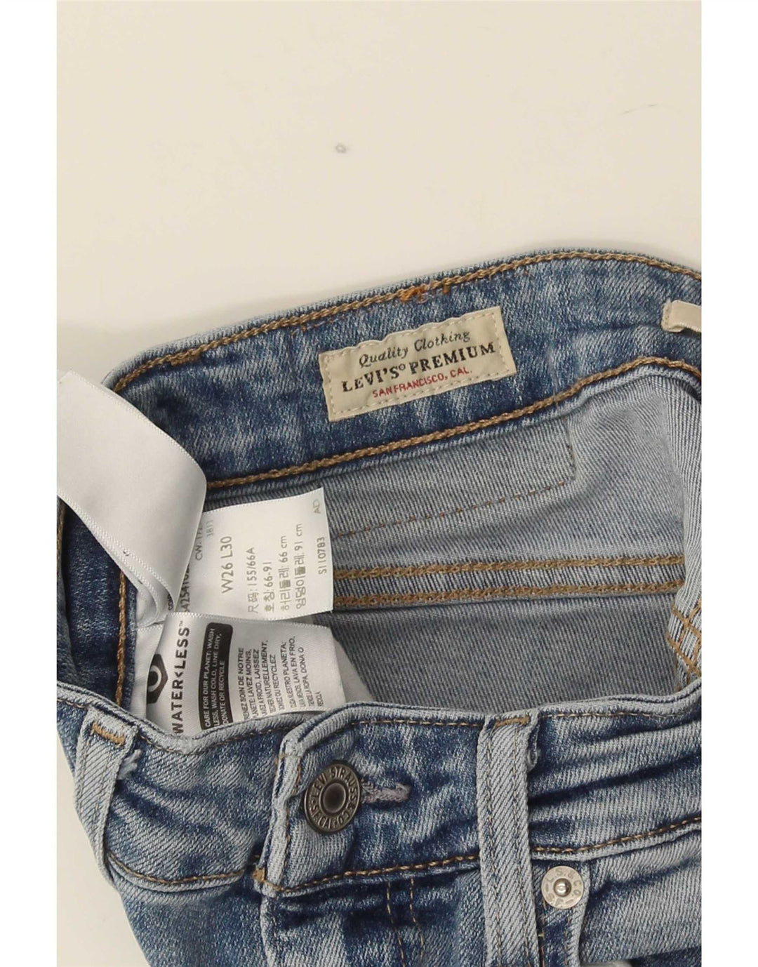 Levi's Womens 726 Flared Jeans W26 L30 Blue Cotton