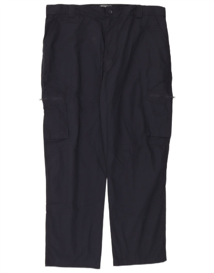 Mountain Warehouse Mens Regular Cargo Trousers W40 L30 Navy Blue Polyester