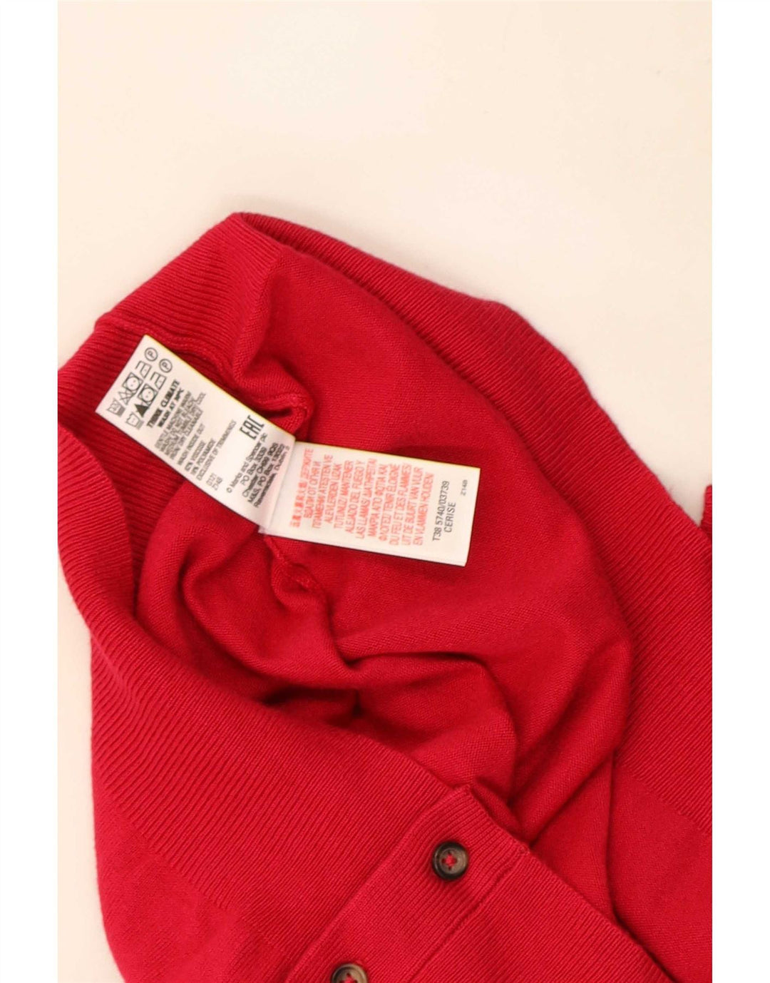 Marks & Spencer Womens Cardigan Sweater UK 14 Large Red Viscose