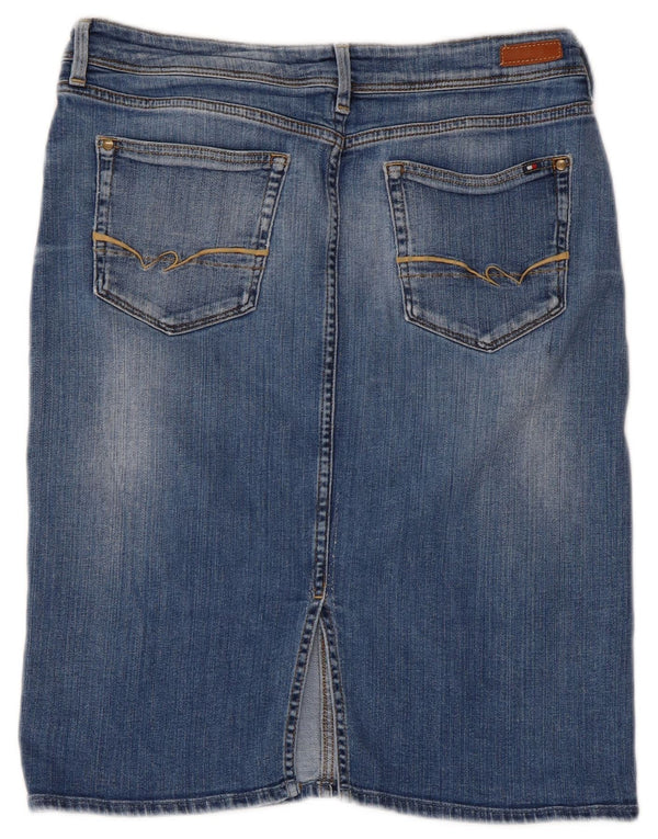 Tommy Hilfiger Womens Classic Fit Denim Skirt US 10 Large W32 Blue Cotton